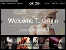 Tablet Screenshot of originhairdesign.ie